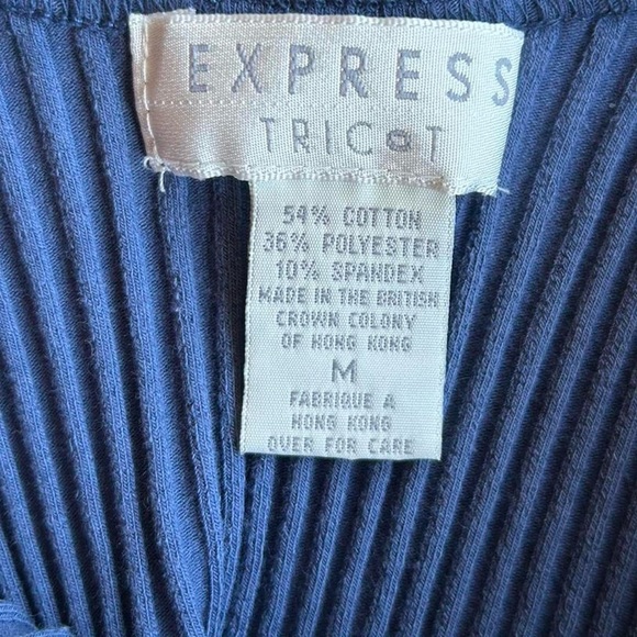 Express Navy Ribbed Camisole - Picture 7 of 7